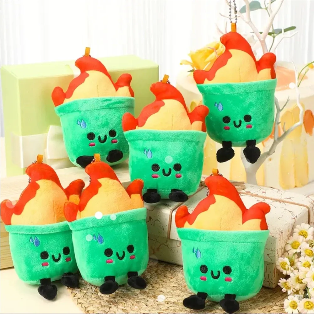 Dumpster Fire Plushie keychain - Picture 1 of 2